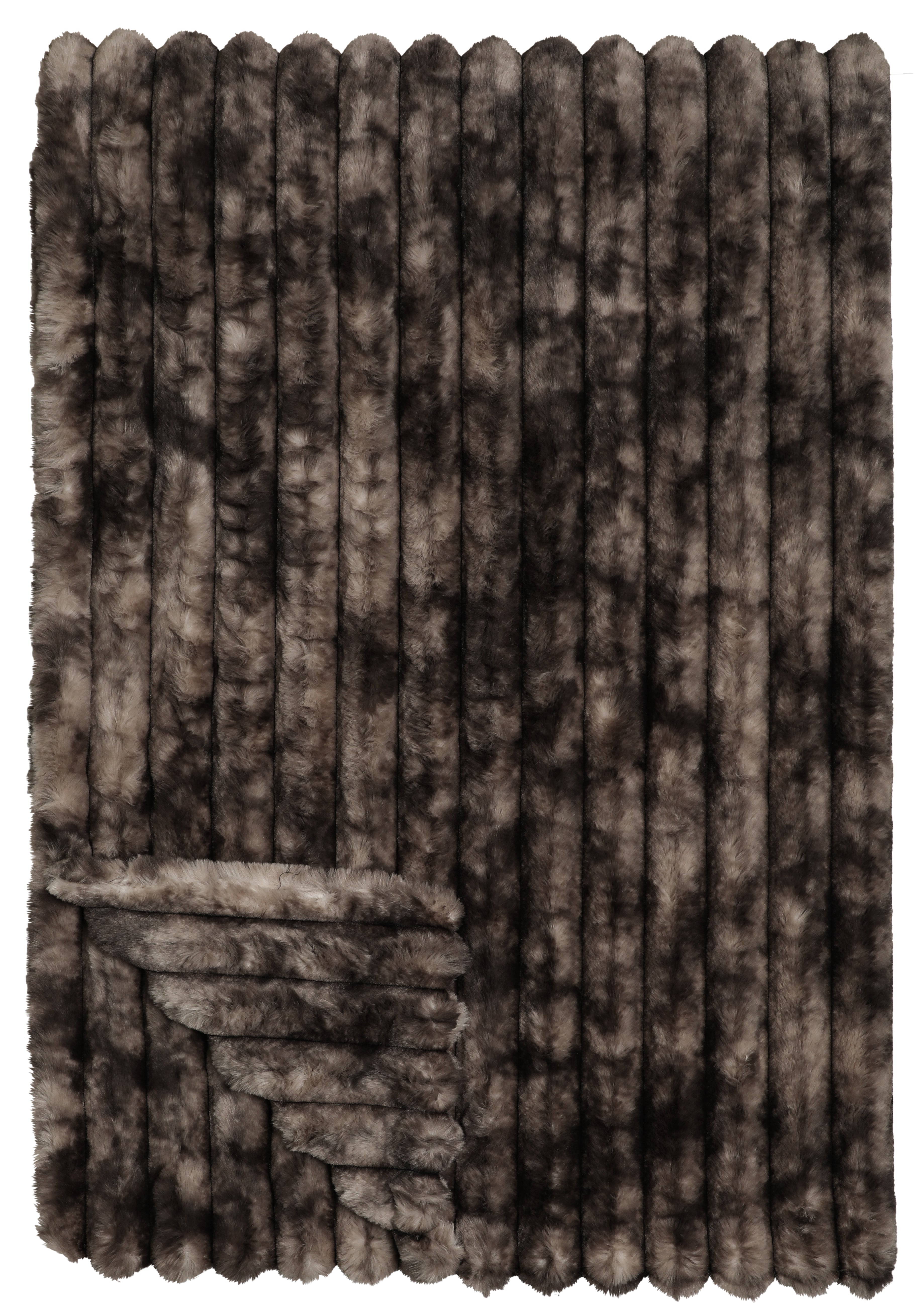 Channel Mocha Faux Fur Throw