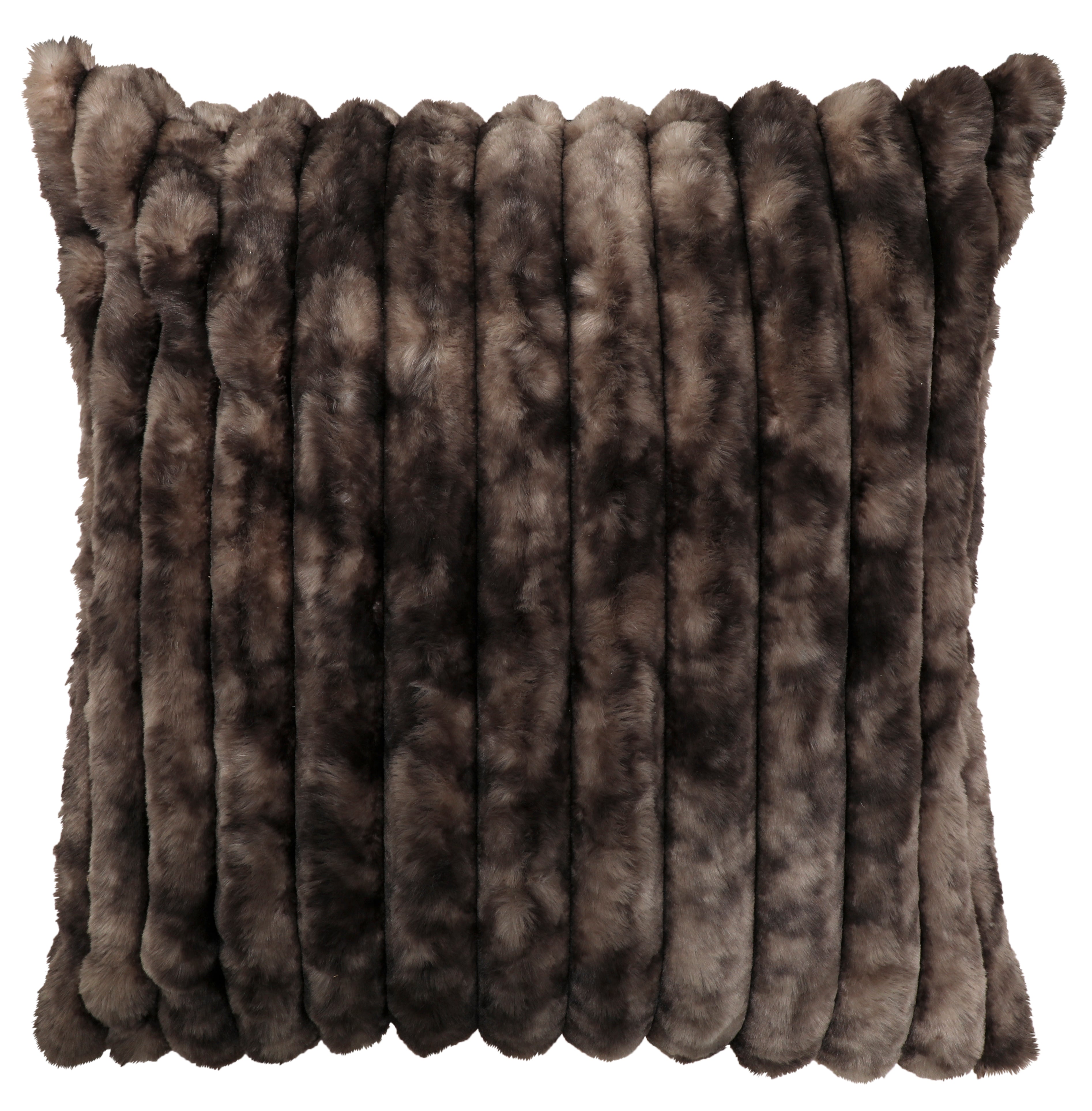 Channel Mocha Faux Fur Euro Sham - 26"x26"