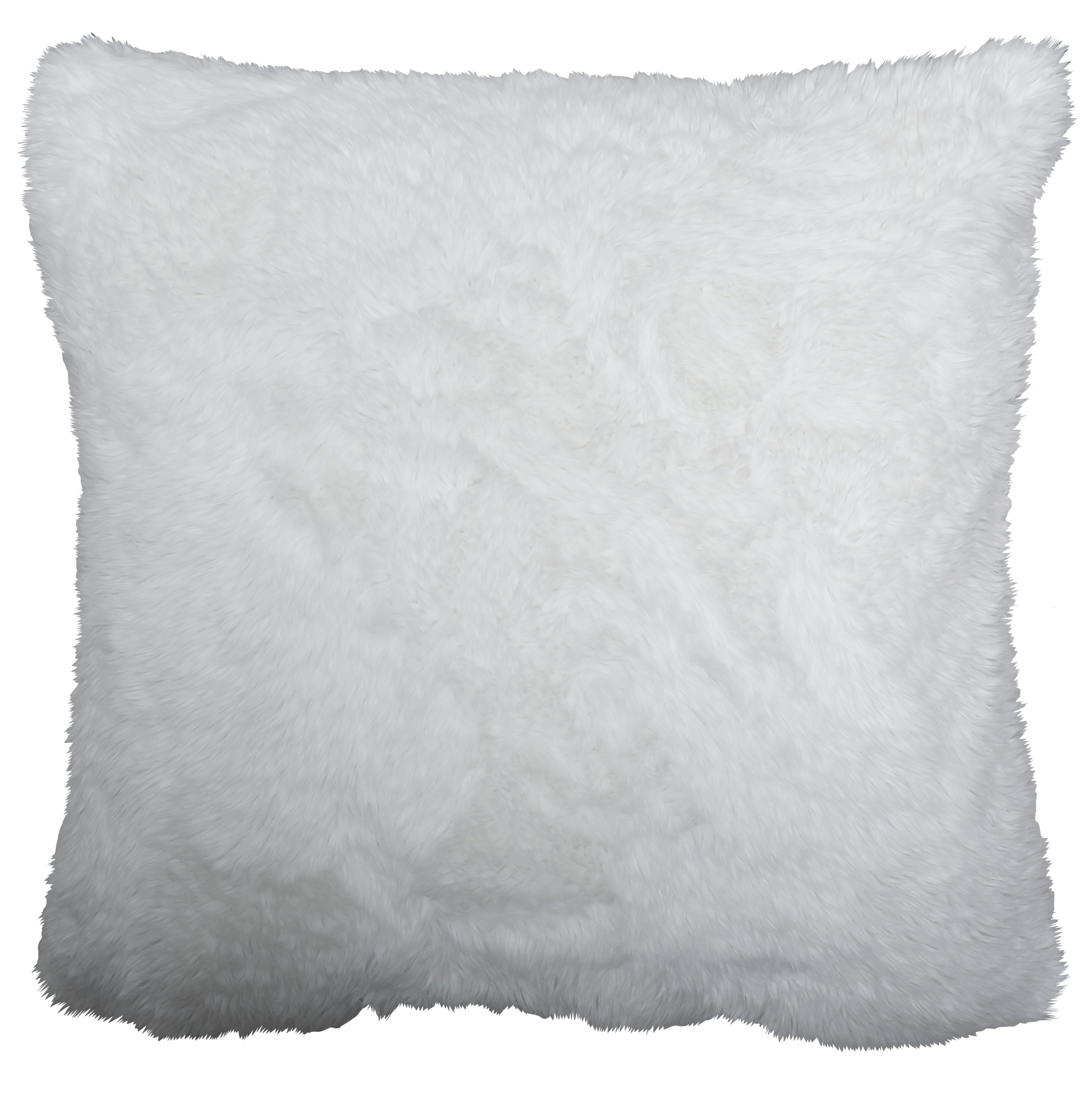 Yakety Natural Faux Fur Euro Sham - 26"x26"