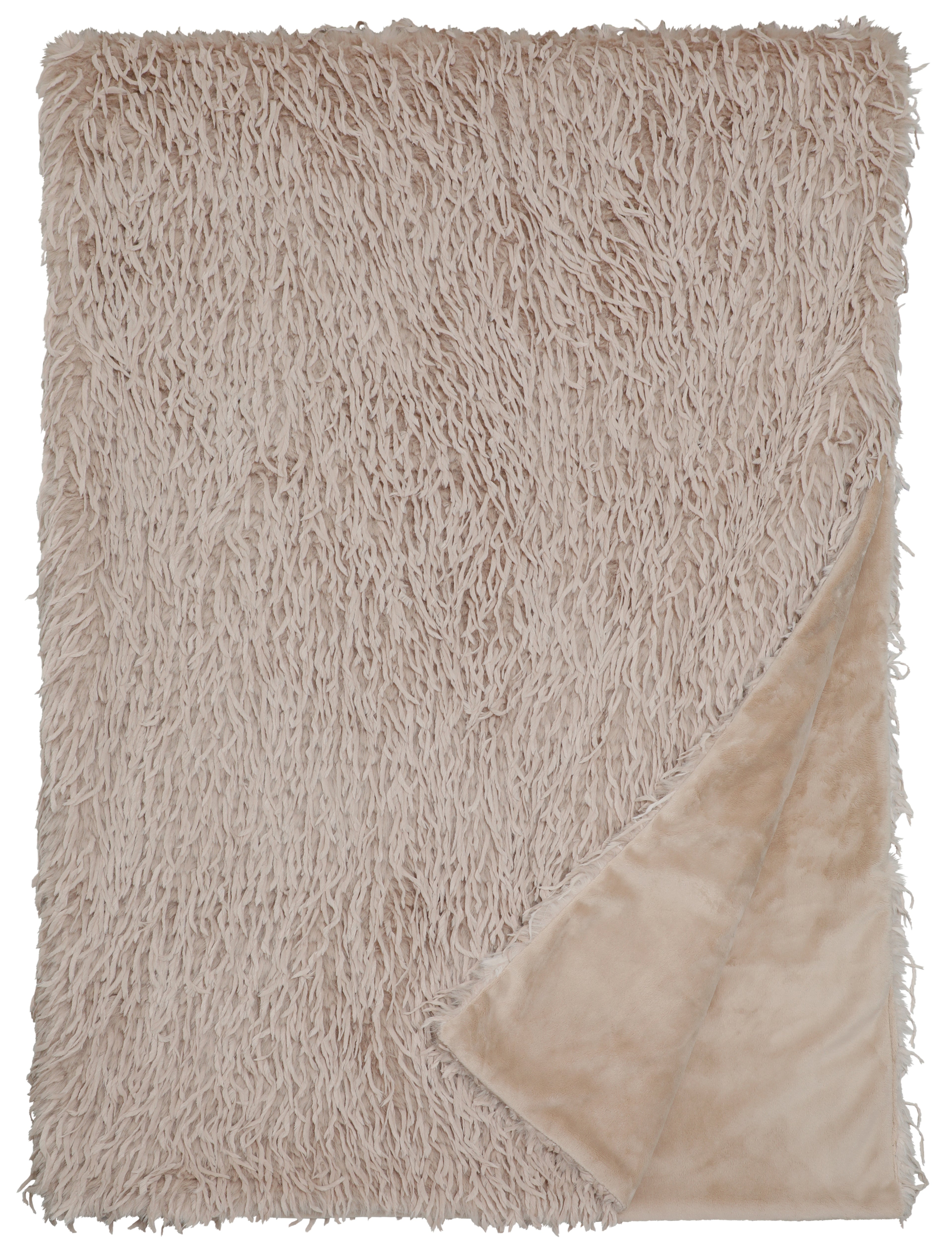 Emu Eggshell Faux Fur Throw