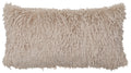 Emu Eggshell Faux Fur Pillow - 14x26