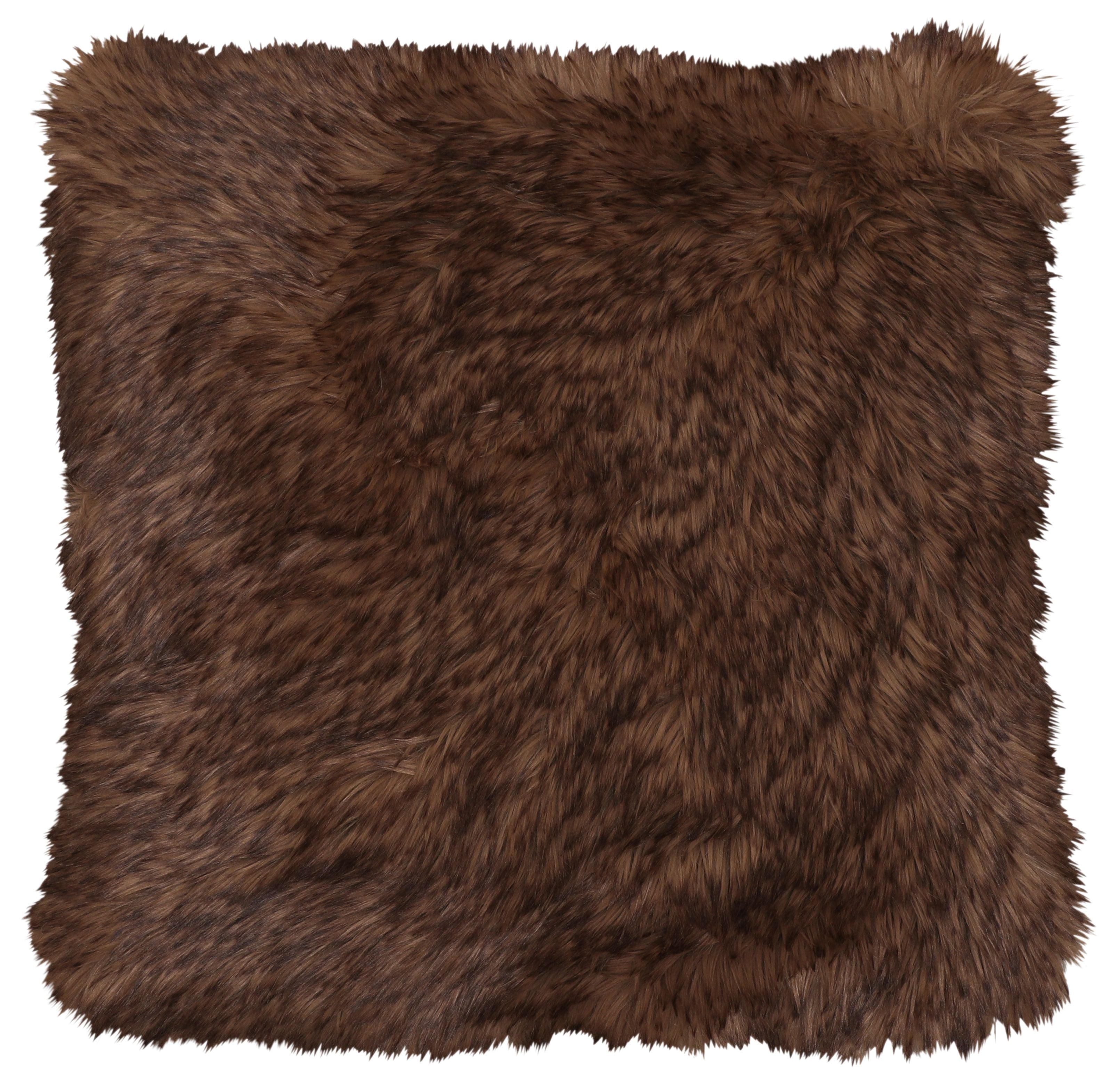 Cave Bear Luxury Faux Fur Pillow - 18x18