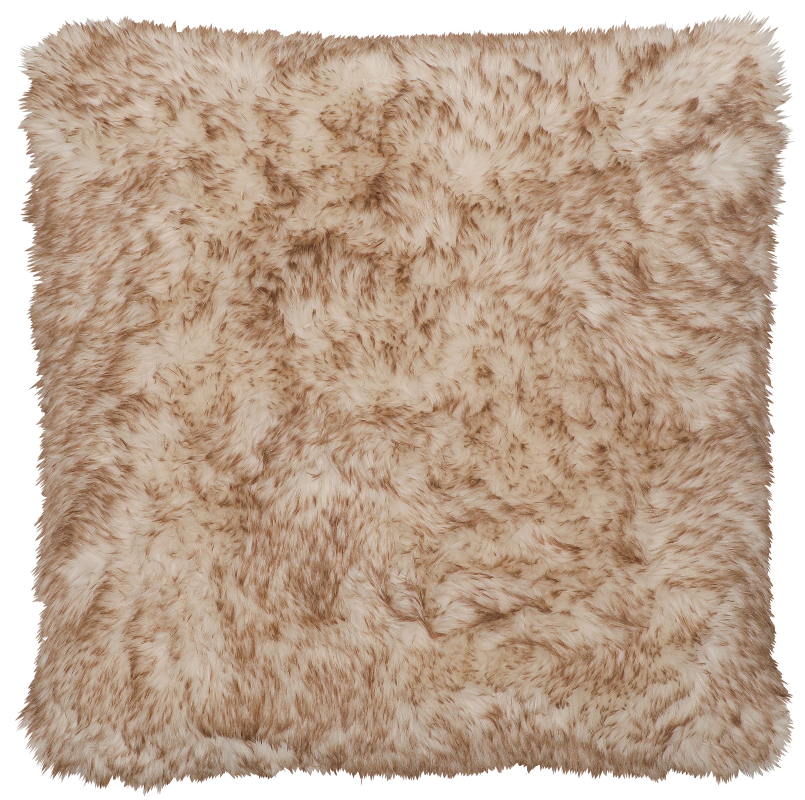 Honey Bear Faux Fur Euro Sham - 26"x26"
