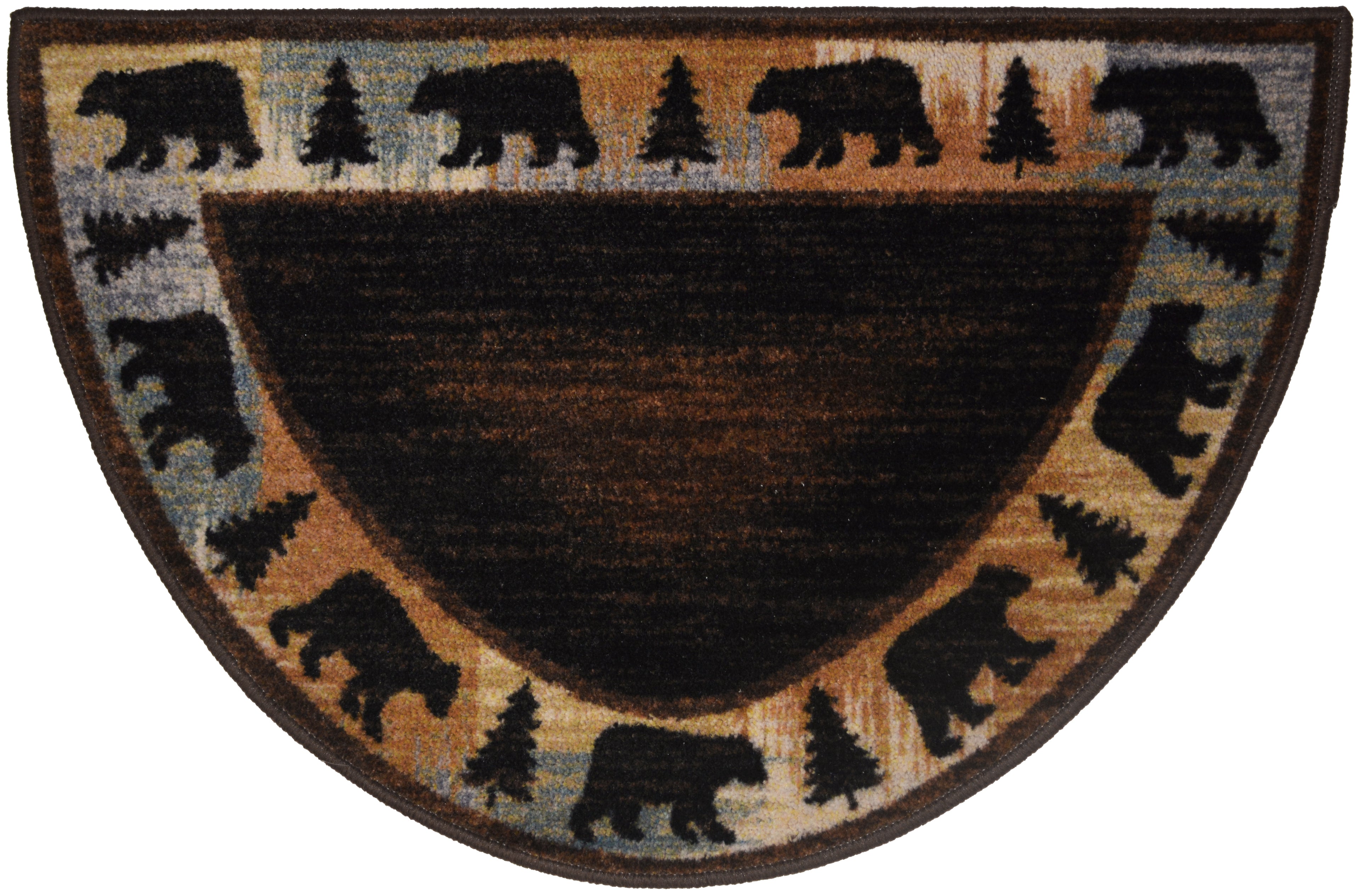 Cozy Cabin Collection Wandering Bear Multi Area Rug