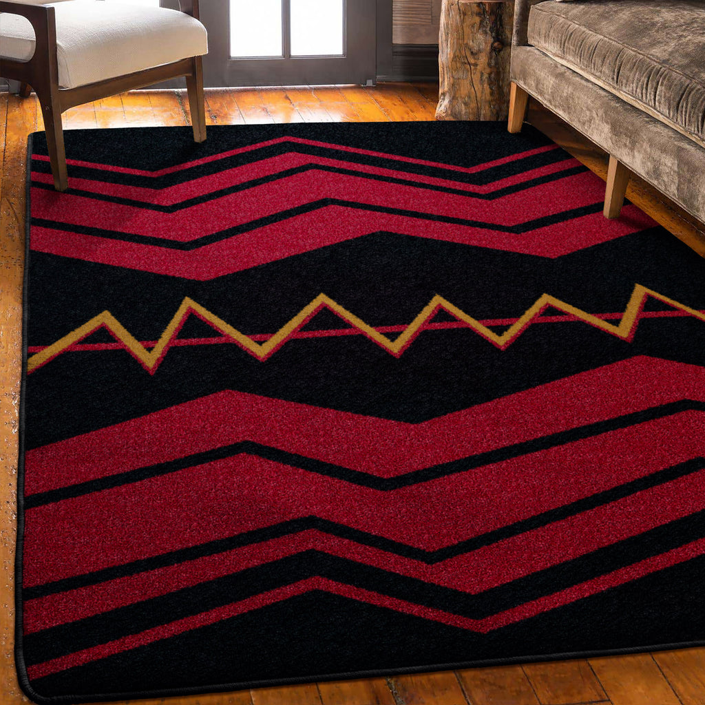 Image of an area rug, War Path 2 - Black