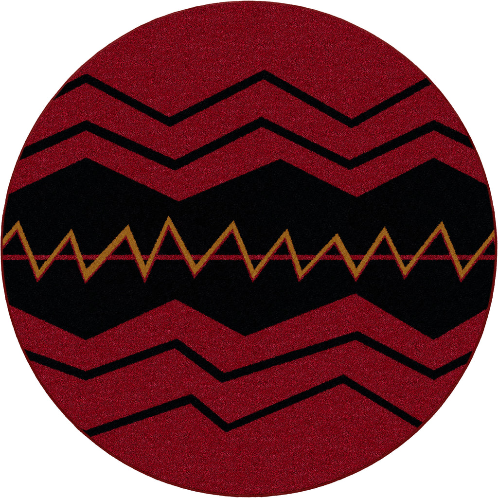 Image of an area rug, War Path - Red