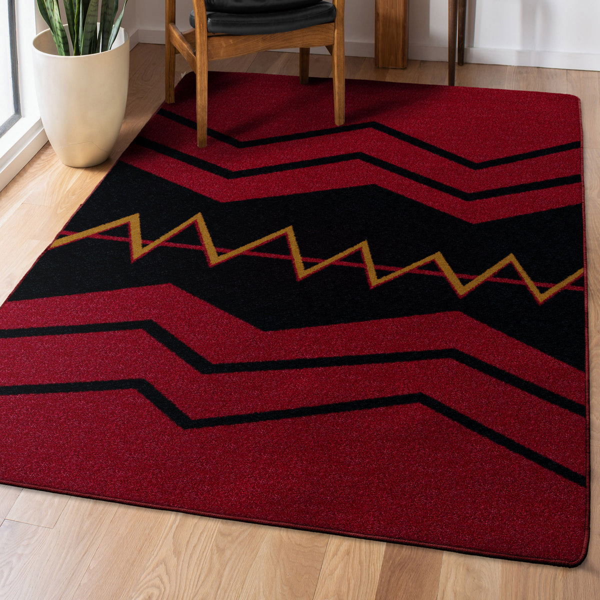 Image of an area rug, War Path - Red