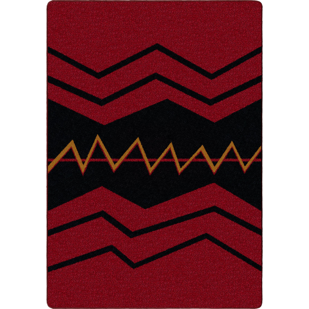 Image of an area rug, War Path - Red