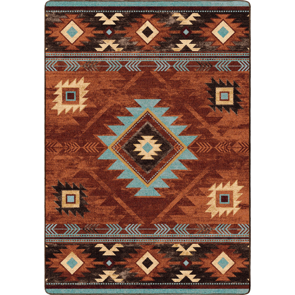 Image of an area rug, Whisky River - Rust