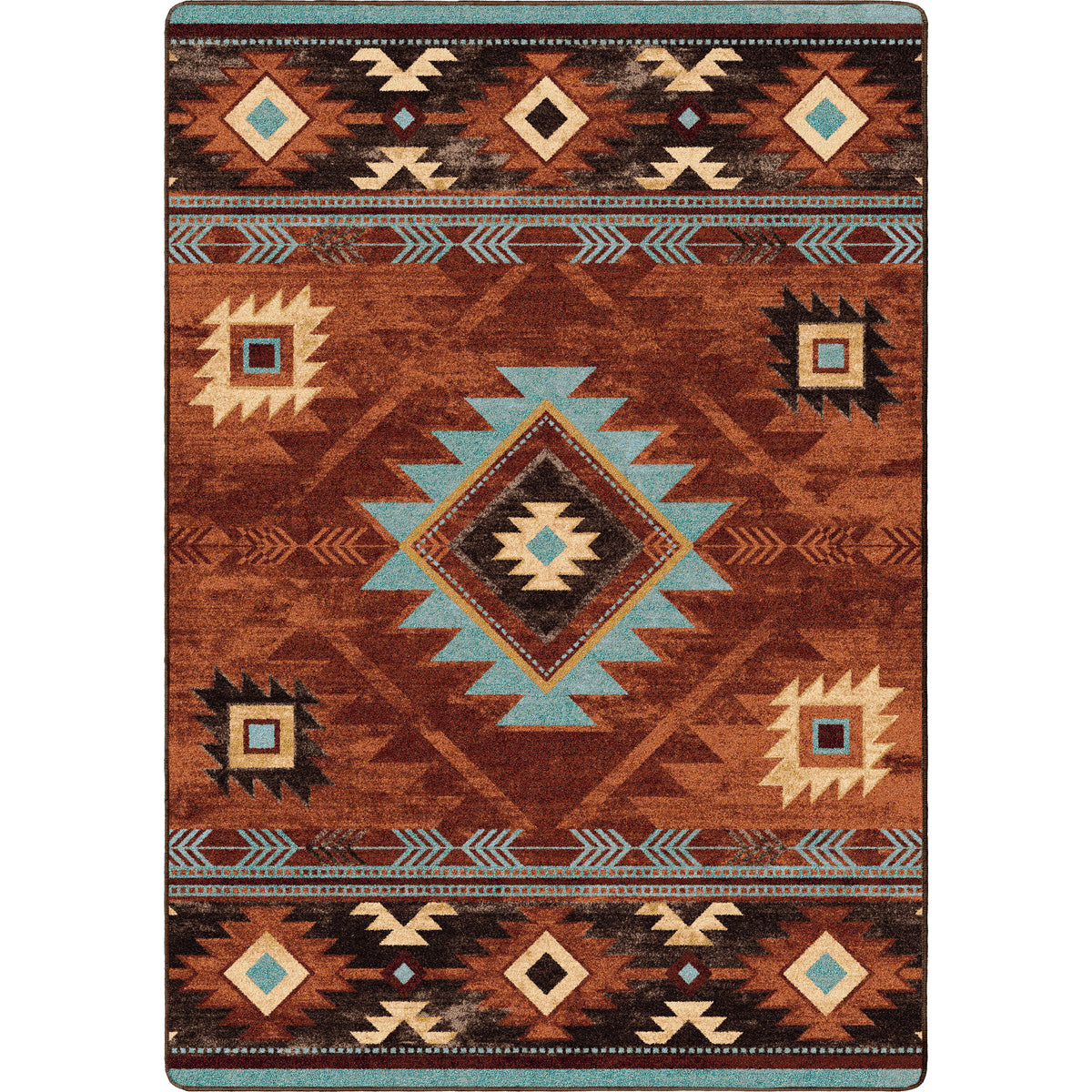 Image of an area rug, Whisky River - Rust
