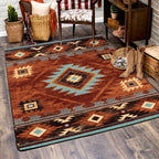 Image of an area rug, Whisky River - Rust