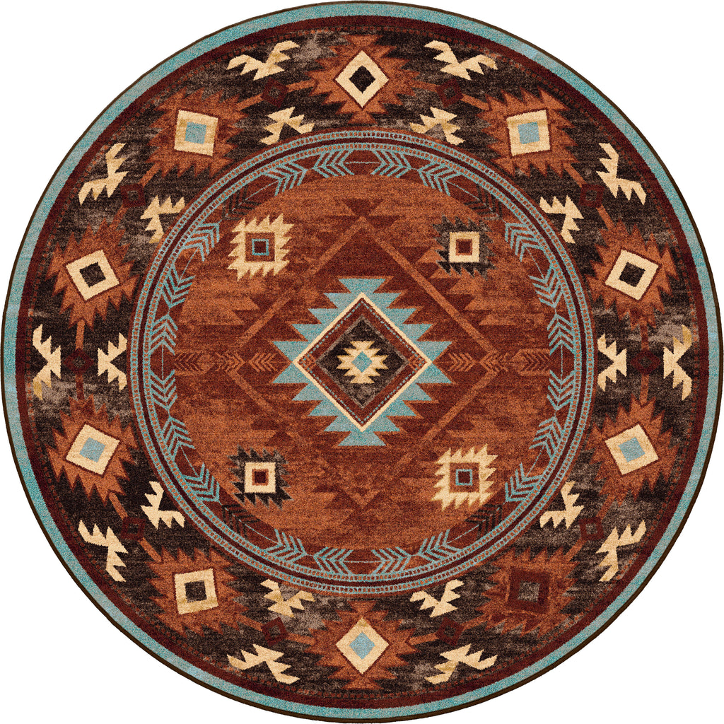 Image of an area rug, Whisky River - Rust