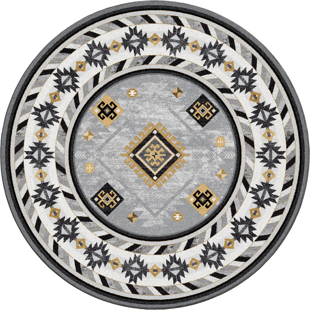 Image of an area rug, Wild Whiskey - Grey and Gold