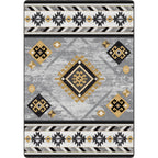 Image of an area rug, Wild Whiskey - Grey and Gold