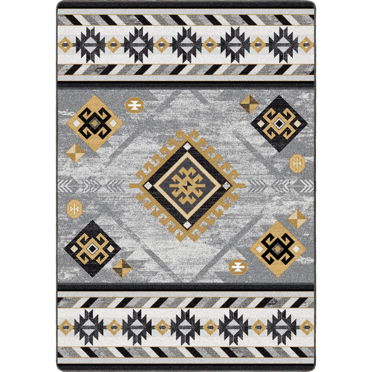 Image of an area rug, Wild Whiskey - Grey and Gold