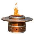 Wine Barrel Firepit Coffee Table - 24”