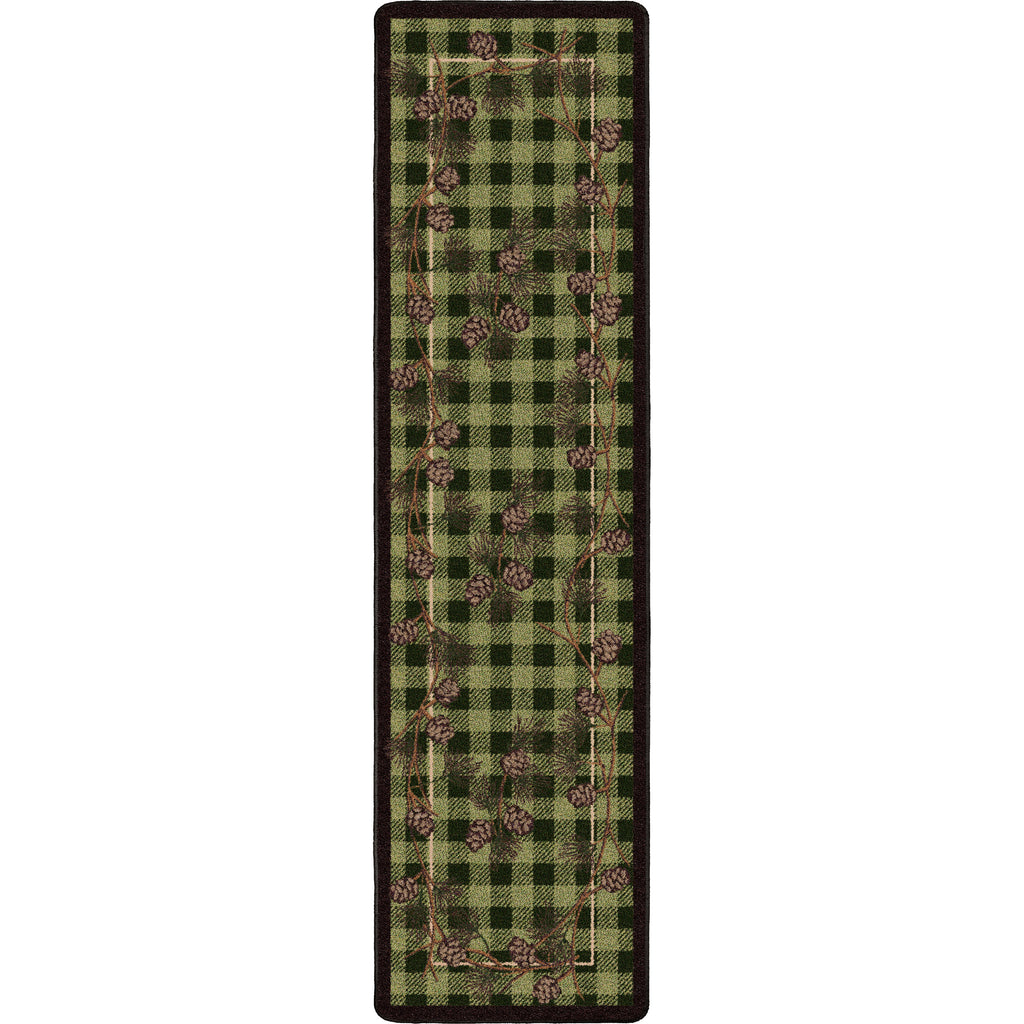 Image of an area rug, Wooded Pines - Green