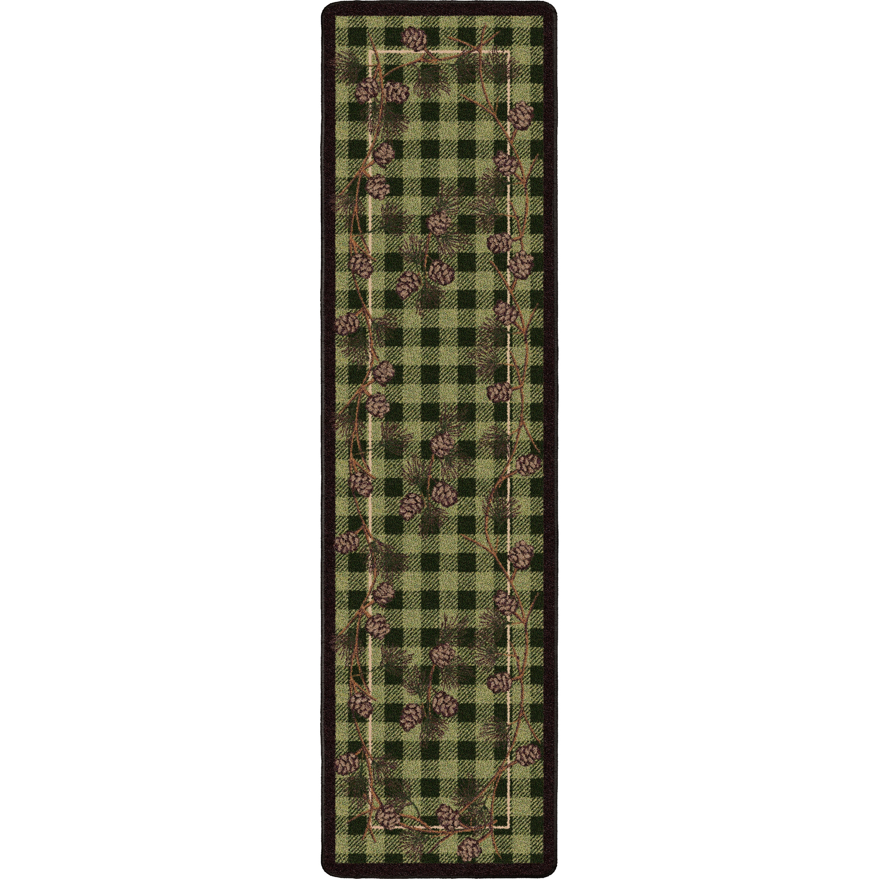 Image of an area rug, Wooded Pines - Green