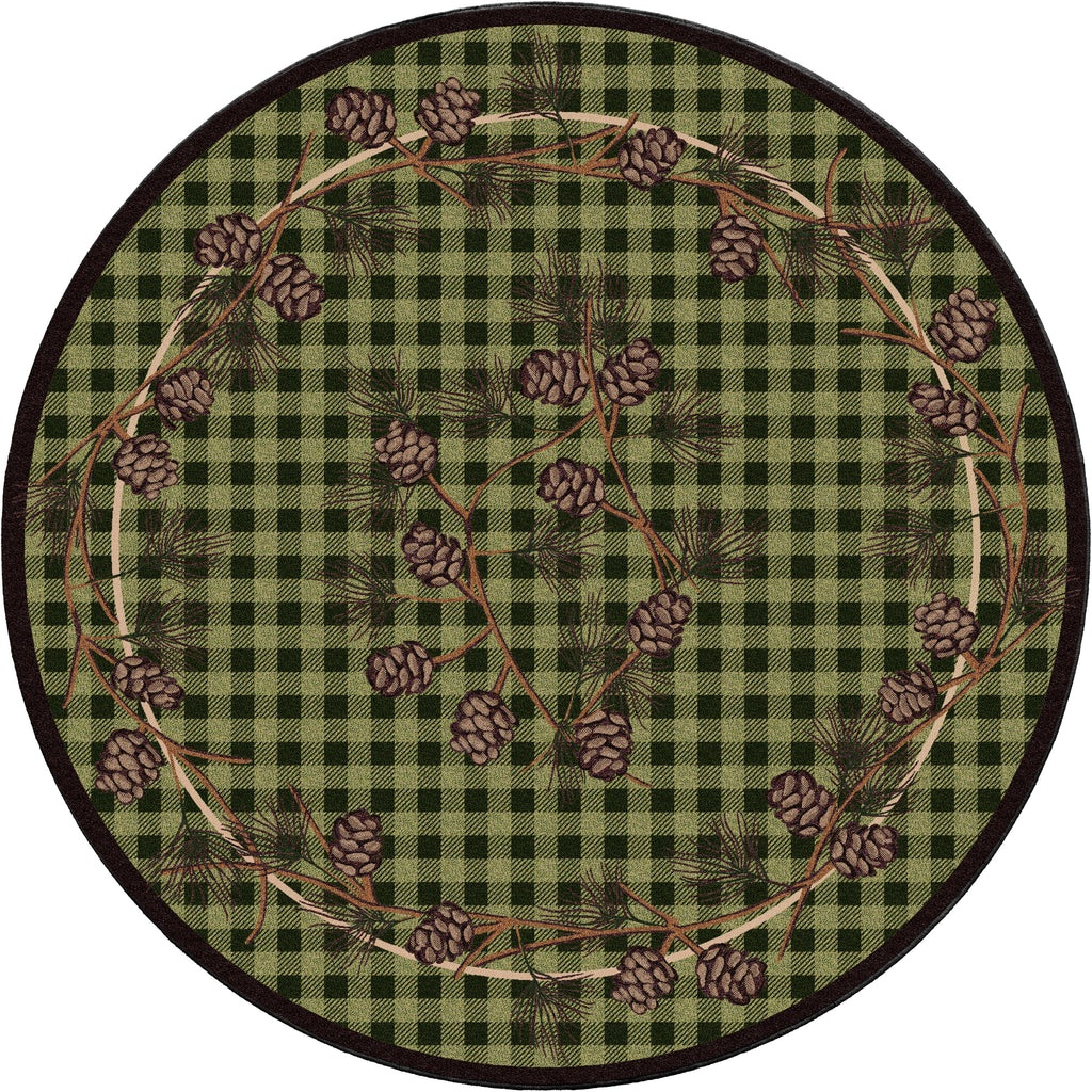 Image of an area rug, Wooded Pines - Green