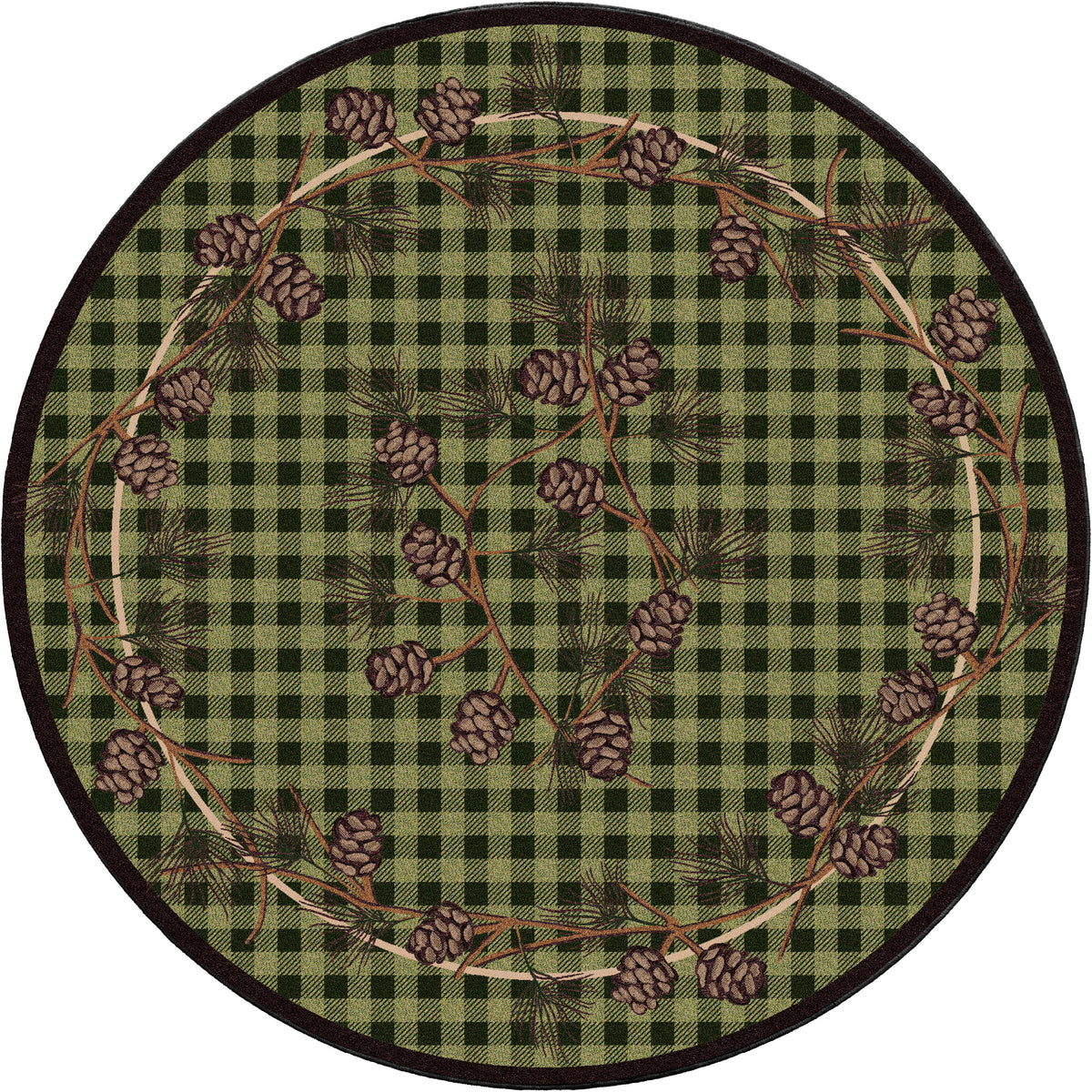 Image of an area rug, Wooded Pines - Green