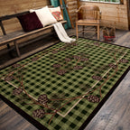 Image of an area rug, Wooded Pines - Green