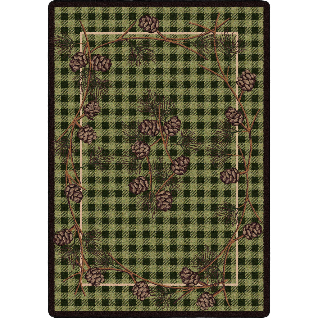 Image of an area rug, Wooded Pines - Green