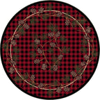 Image of an area rug, Wooded Pines - Red