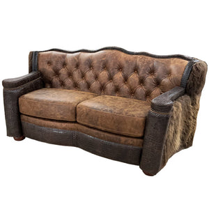 Yellowstone Curved Tufted Loveseat