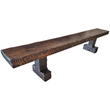 Load image into Gallery viewer, Rustic Farmhouse Dining Table Bench - Custom Handmade Alder Benches