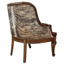 Load image into Gallery viewer, The La Antigua 6 Chair features hand-carved scroll details, tufted full-grain leather, and a sturdy wood frame. Precision hand-tacked upholstery and customizable finishes define this handcrafted Western-style accent chair.