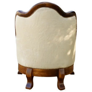 The Brand 12 Chair is a handcrafted Western heirloom featuring your custom hand-carved logo or brand, rich full-grain leather, and cowhide upholstery. Built to last for generations — a personalized statement of luxury and legacy.