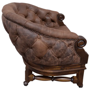 The Elegante Poker 16 Chair combines deep-tufted full-grain leather, hand-carved wood, and rolling casters for luxury and comfort. A timeless handcrafted Western chair, customizable to your taste and built for lasting sophistication.