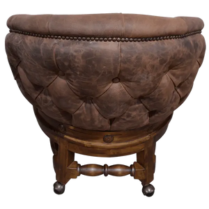 The Elegante Poker 16 Chair combines deep-tufted full-grain leather, hand-carved wood, and rolling casters for luxury and comfort. A timeless handcrafted Western chair, customizable to your taste and built for lasting sophistication.