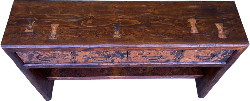 Copper Rustic Storage Table