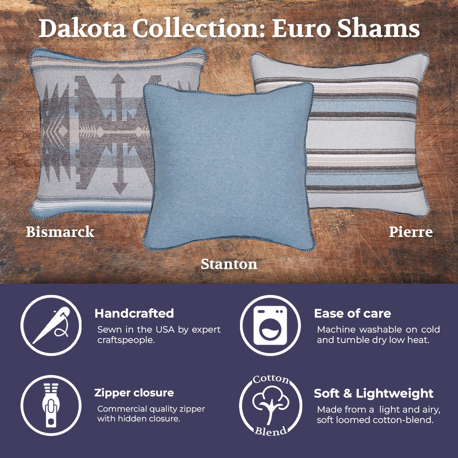Dakota Pierre Euro Sham - 26"x26"