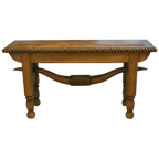 Add authentic Western character to your space with the Frontier Longhorn Rope Console Table, featuring hand carved longhorn steer horns, twist rope detailing, and sustainable solid wood craftsmanship. Perfect for ranch, cabin, lodge, or Western luxury homes. 100% customizable.