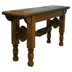 Add authentic Western character to your space with the Frontier Longhorn Rope Console Table, featuring hand carved longhorn steer horns, twist rope detailing, and sustainable solid wood craftsmanship. Perfect for ranch, cabin, lodge, or Western luxury homes. 100% customizable.