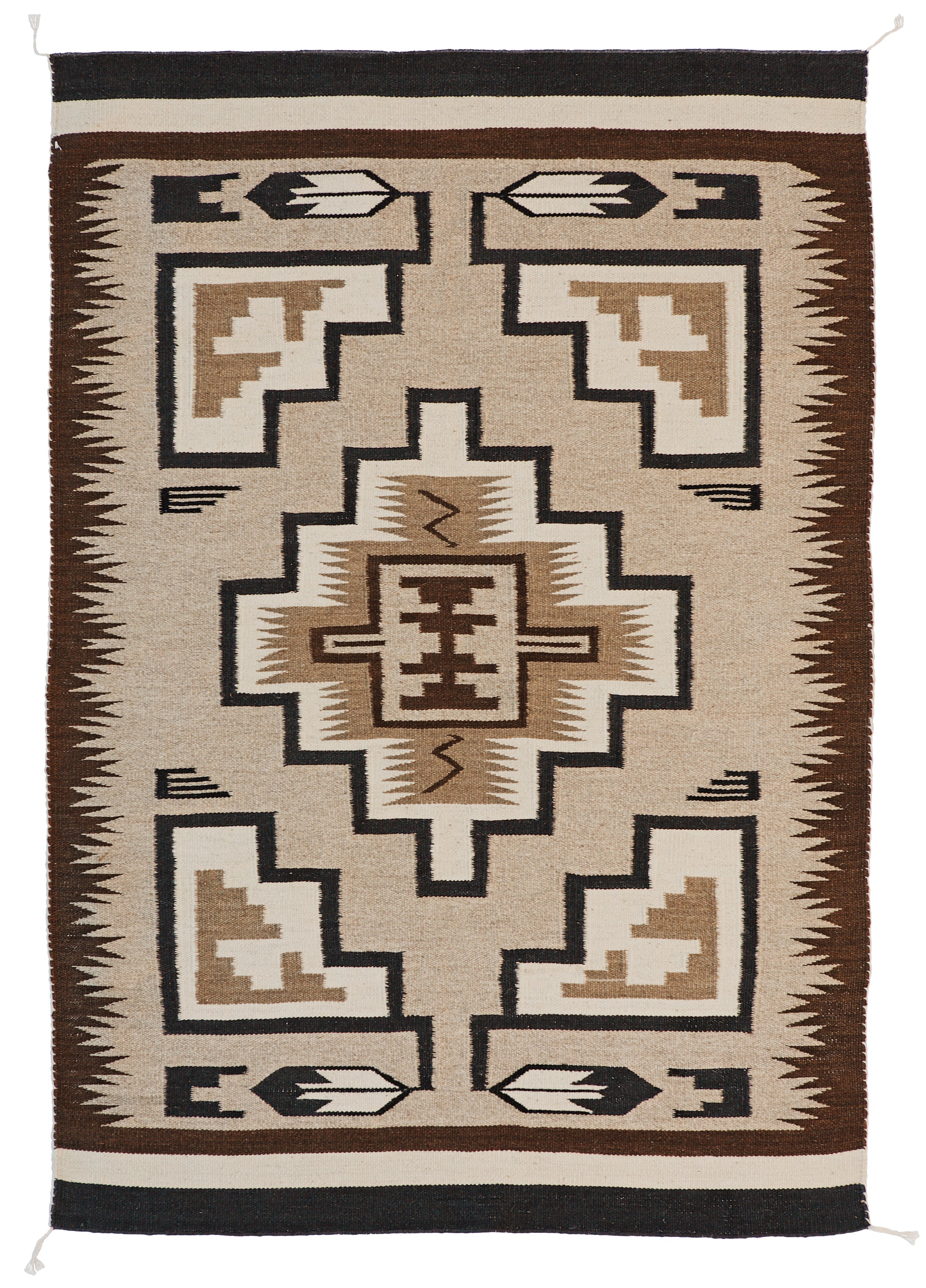 Dreamcatcher Collection - Two Grey Hills 1| Handwoven wool rug with a Southwestern print