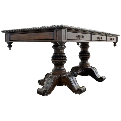 Handcrafted Western executive desk with leather inlay, twisted rope edge, and double pedestal base. The Castellano Desk showcases refined craftsmanship and enduring Western elegance.