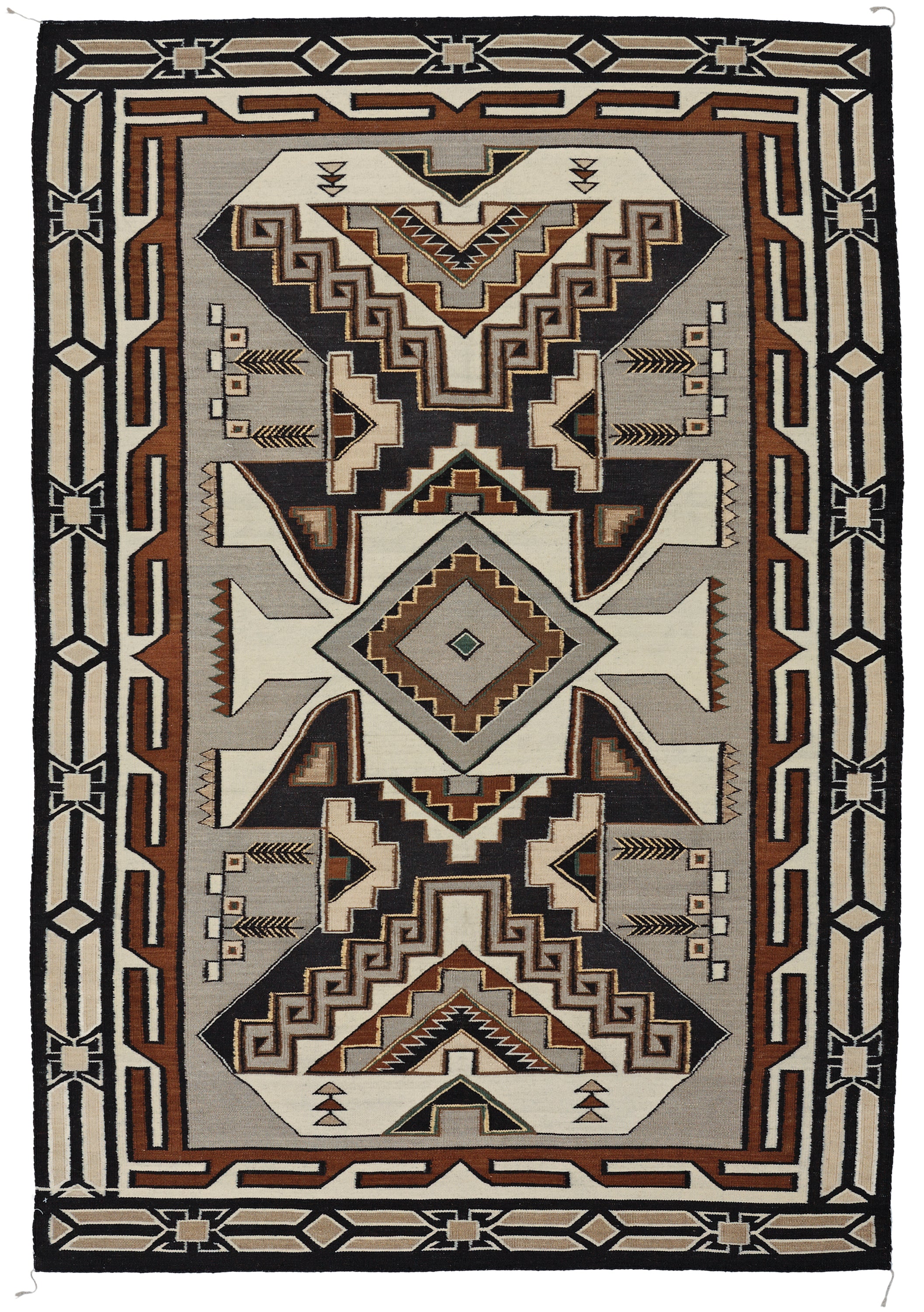 Dreamcatcher Collection - Teec nos Pos 2| Handwoven wool rug with a Southwestern print
