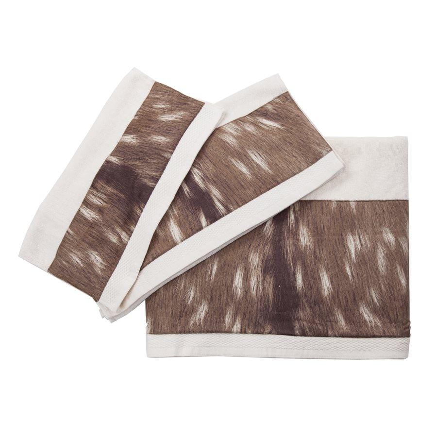 Axis Deer Fur Design 3PC Towel Set Towel Set