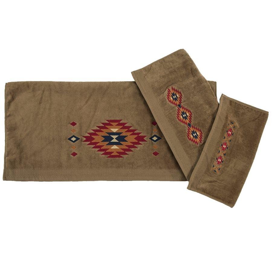 Del Sol 3PC Towel Set, Mocha Towel Set