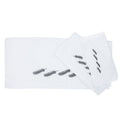 Feather 3-PC Embroidery Towel Set, White Towel Set
