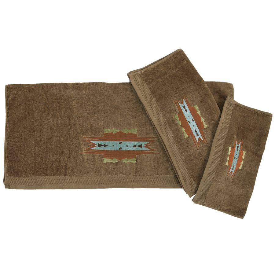 Mesa 3PC Bath Towel Set, Mocha Towel Set