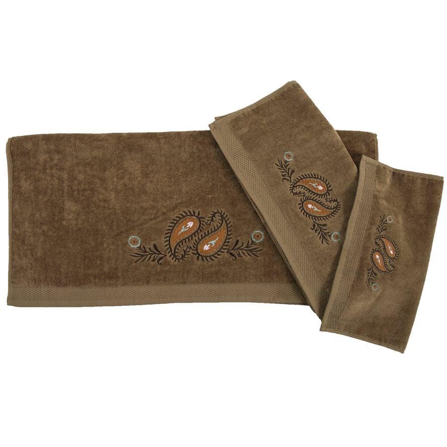 Rebecca Paisley 3PC Bath Towel Set, Mocha Towel Set