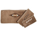 Yosemite Embroidered 3PC Bath Towel Set, Mocha Towel Set
