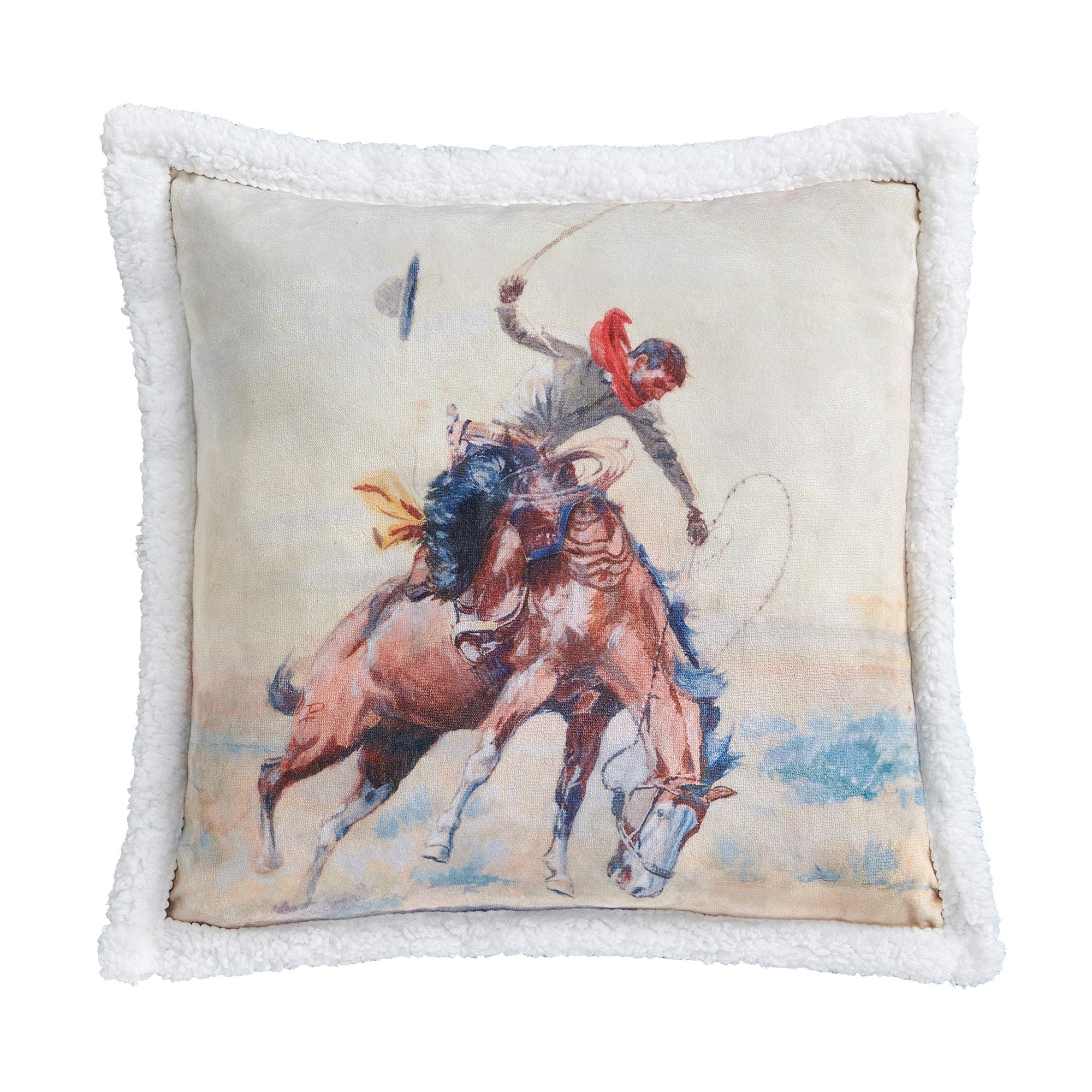 Buster Campfire Sherpa Pillow Pillow