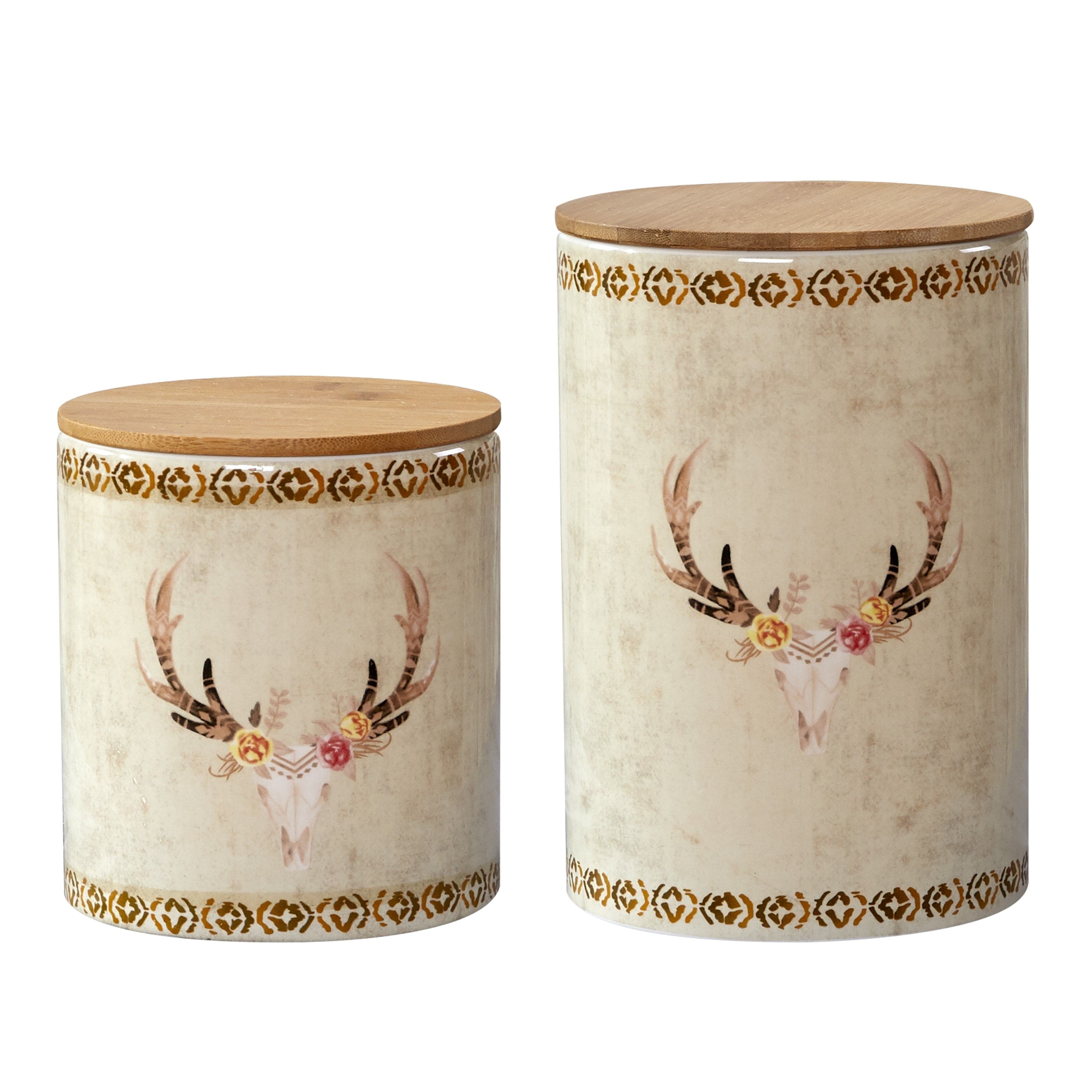 Skull Design 2PC Canister Set Canister