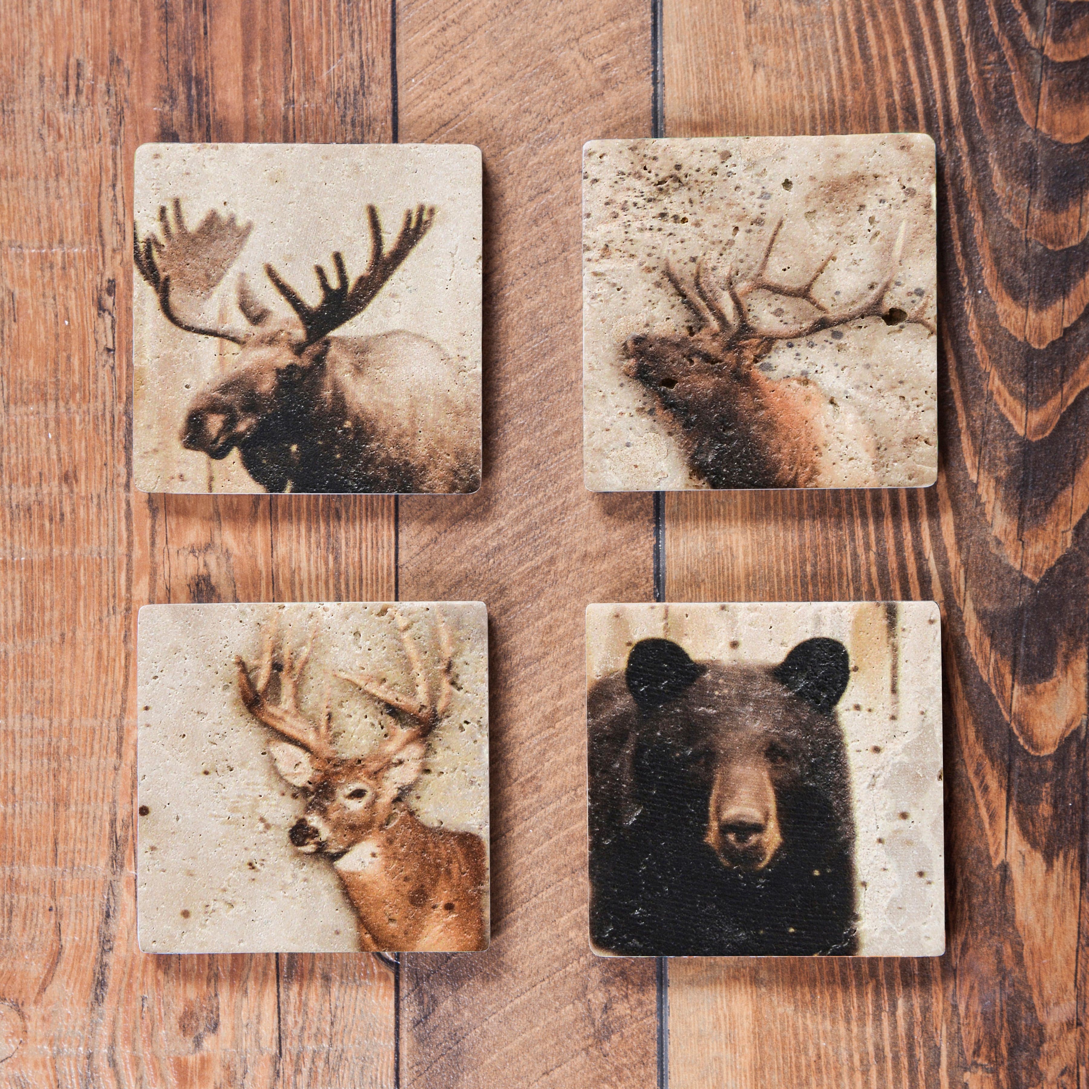 Lodge Animal Coaster, Set of 4 Coasters