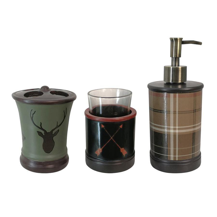 Aztec Bear 3PC Bath Countertop Accessory Set Bath Accent Set